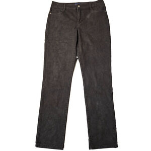 Bandolino Amy Womens Size 8 Black Straight Leg Stretch Denim Jeans 5 Pocket